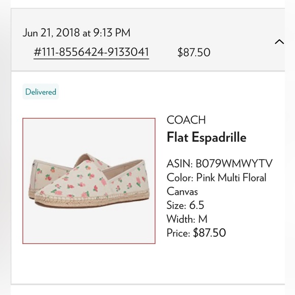 COACH FLAT ESPADRILLES - Picture 2 of 2
